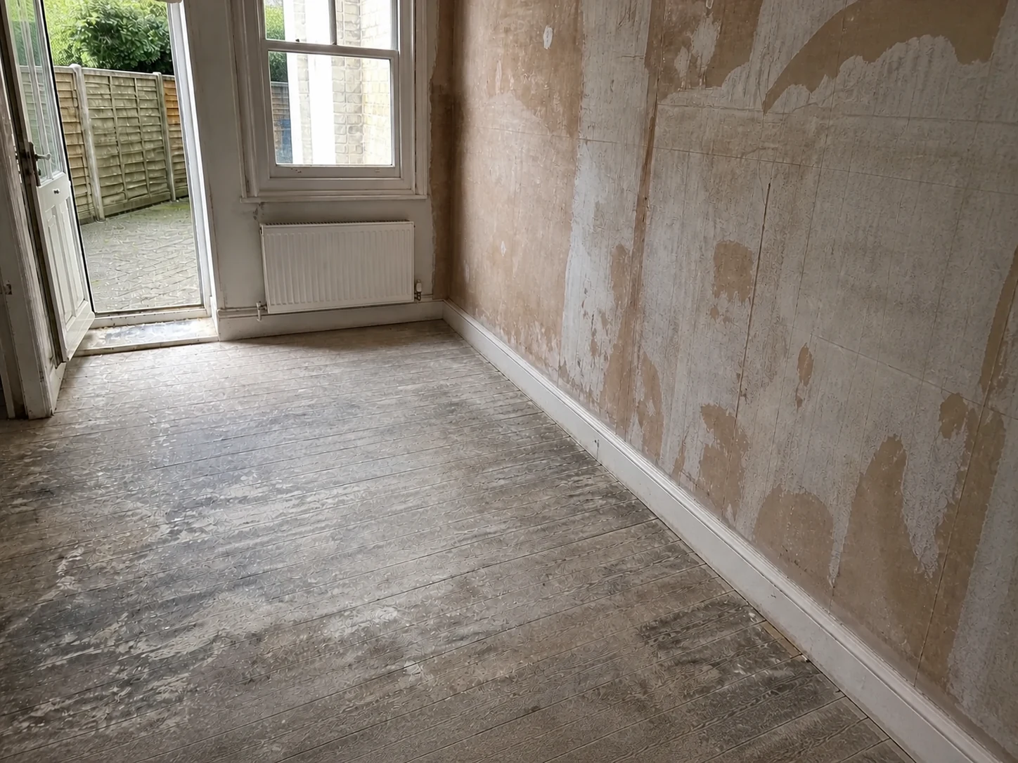 London renovation room before and after construction waste collection — after