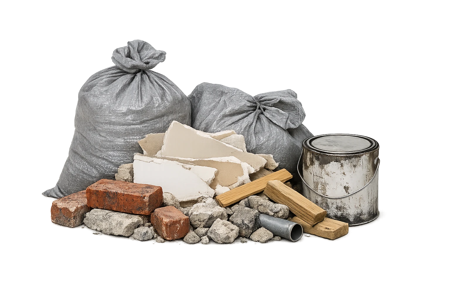 Construction waste from a renovation